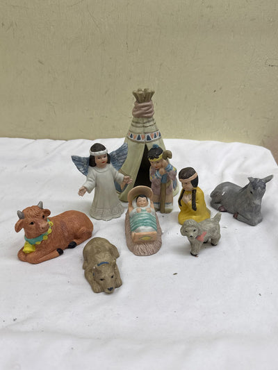 VTG 1992 House Of Lloyd Native American Nativity Set Figurines