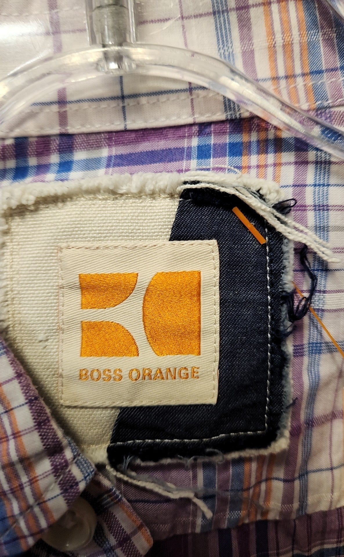 As Is- Wrinkled- Boss Orange Men's Size M Purple Shirt