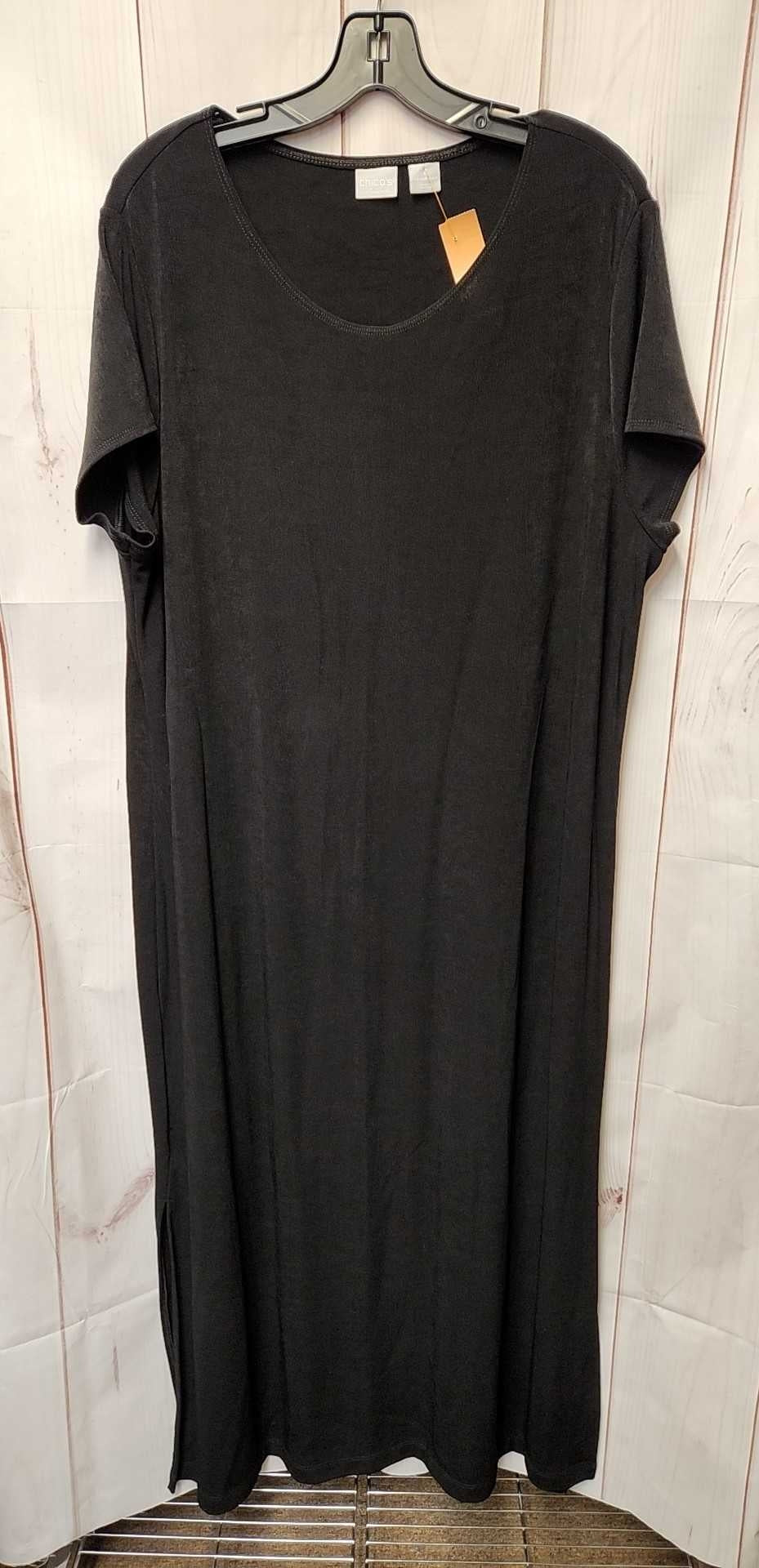 Chico's Travelers Women's Size 4 = US 20/22 Black Dress