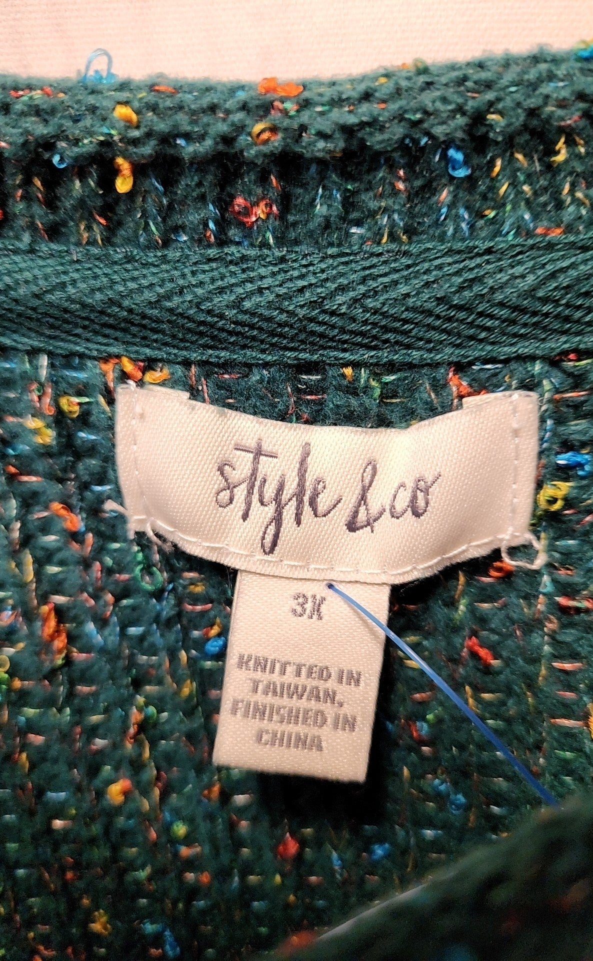 Style & Co Women's Size 3X Green Sweater