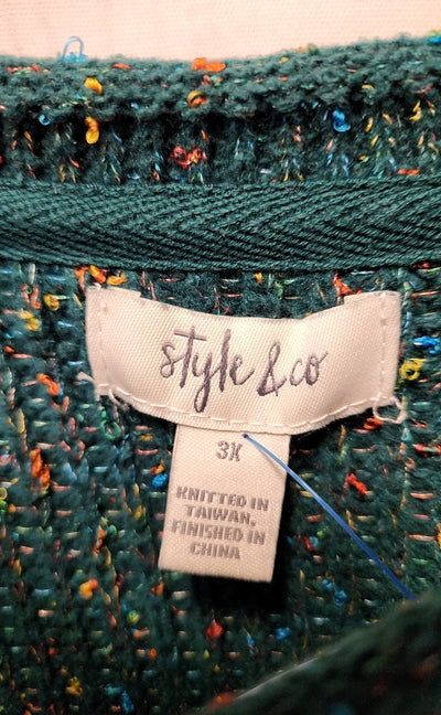 Style & Co Women's Size 3X Green Sweater