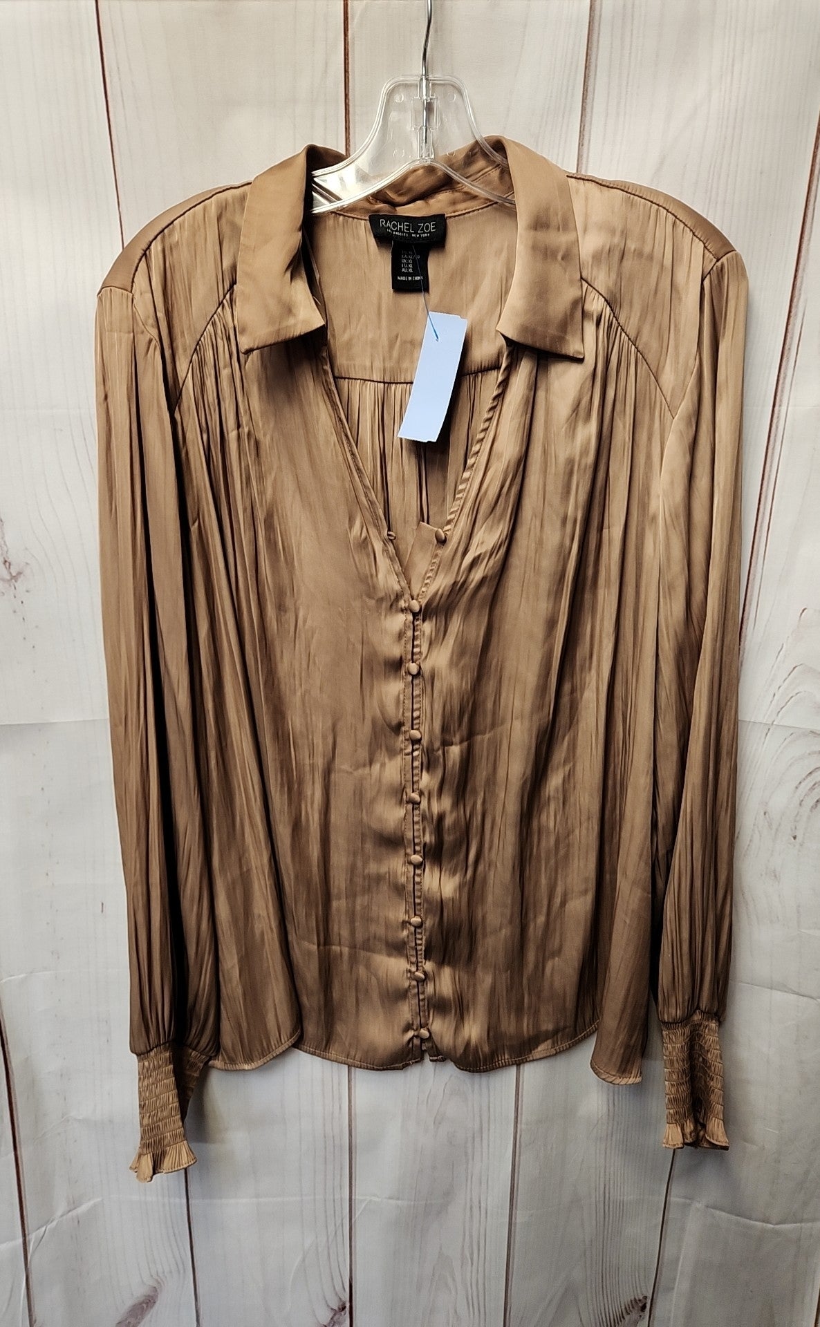Rachel Zoe Women's Size XL Brown Long Sleeve Top