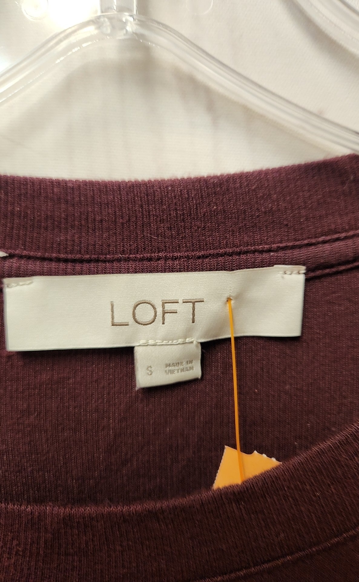 Loft Women's Size S Maroon Long Sleeve Top
