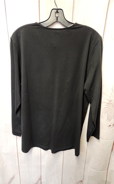 Pure Jill Women's Size XL Black Long Sleeve Top