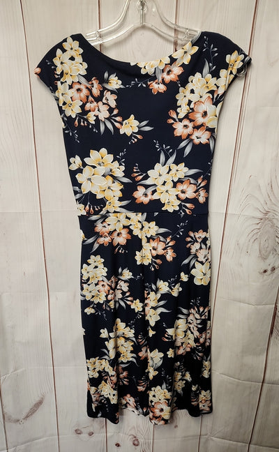 Connected Women's Size 4 Navy Floral Dress