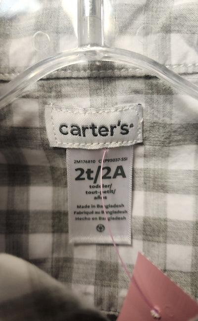 Carters Boy's Size 2 Gray Shirt