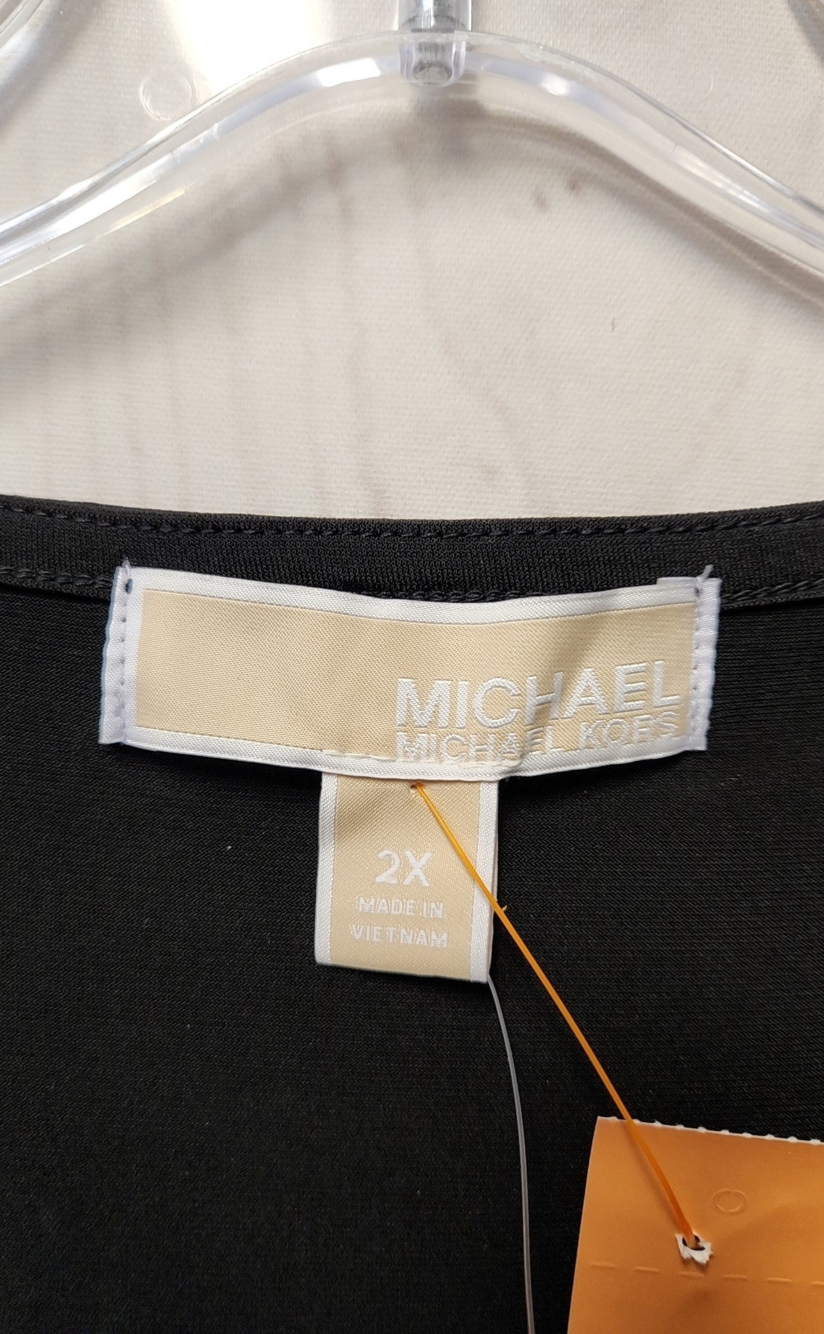 NWT Michael Kors Women's Size 2X Black Long Sleeve Top