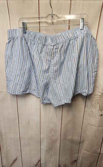 Joyspun Women's Size 2X Light Blue PJ Bottoms