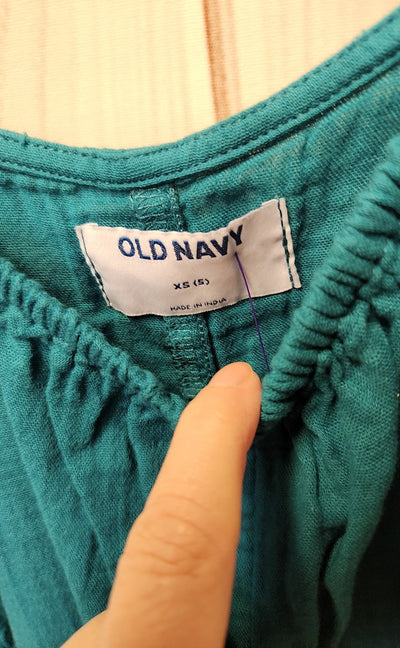NWT Old Navy Girl's Size XS 5 Teal Romper