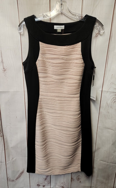 NWT Calvin Klein Women's Size 8 Black & Beige Dress