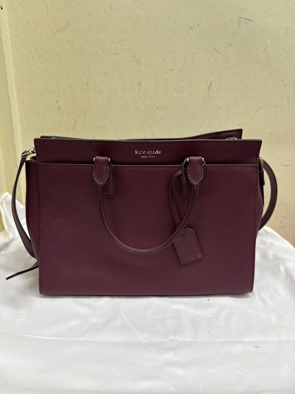 Kate Spade Maroon Purse Bag AS IS - stains on handles