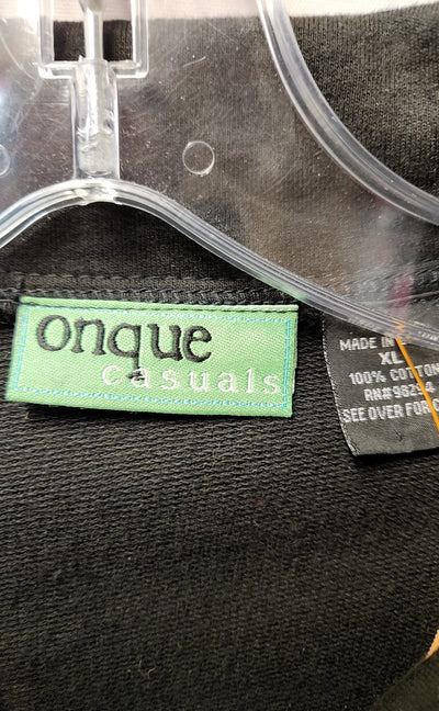 Onque Women's Size XL Black Cardigan