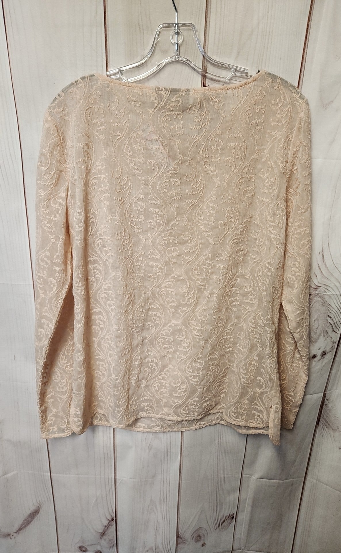Loft Women's Size S Peach Long Sleeve Top