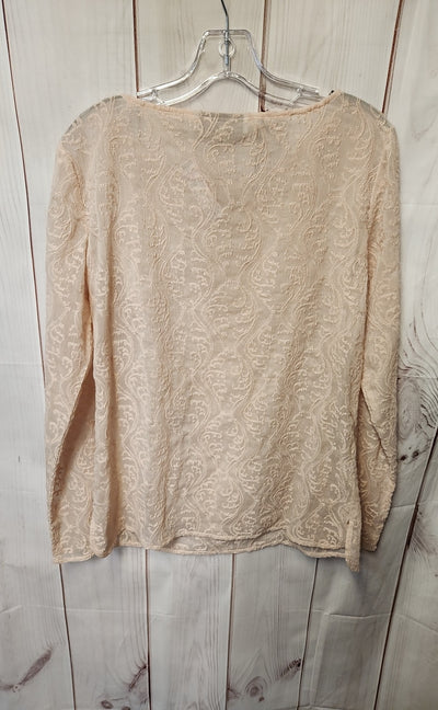 Loft Women's Size S Peach Long Sleeve Top
