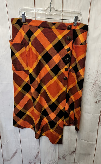 Ashro Women's Size 16 Orange Skirt