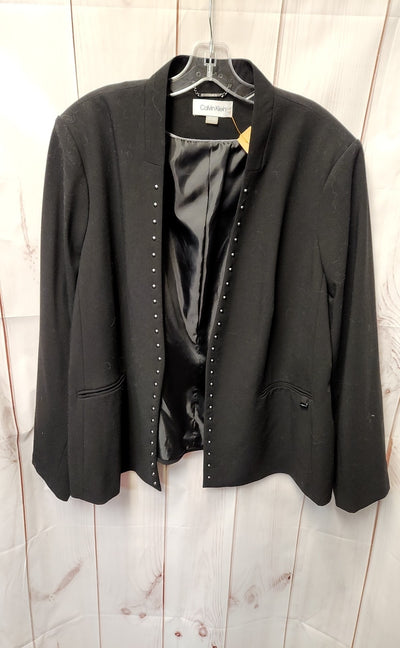 Calvin Klein Women's Size 22 Black Jacket