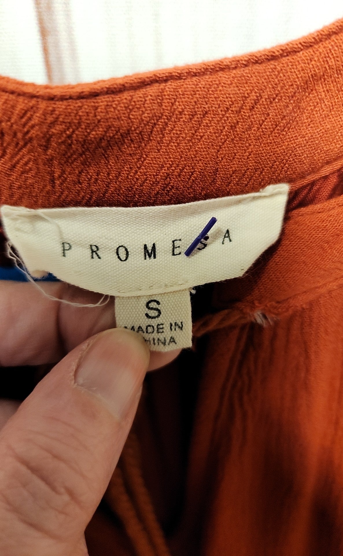 Promesa Women's Size S Rust Long Sleeve Top