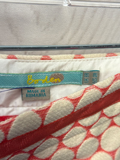 Boden Women's Size 4 White & Pink Skirt