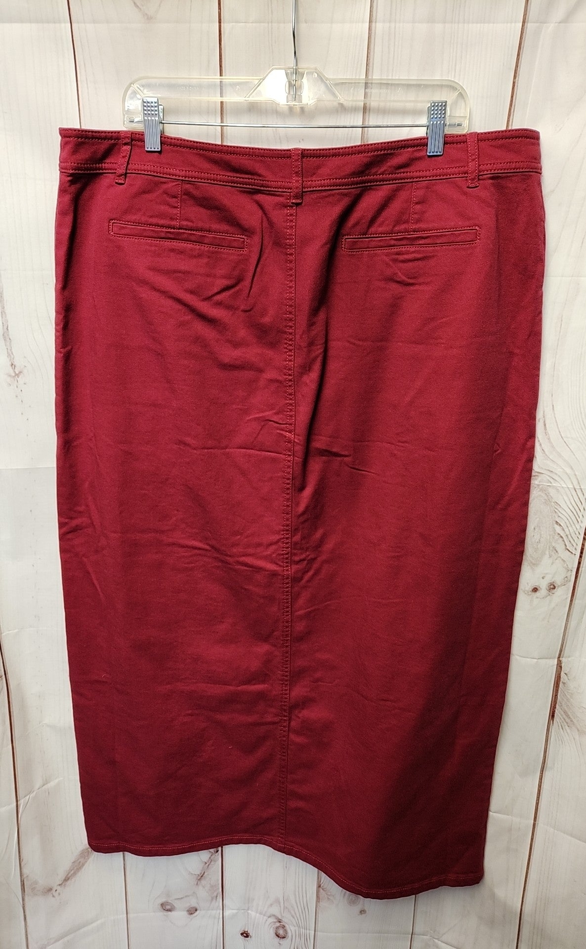 NWT Loft Women's Size 18 Red Denim Skirt