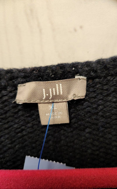 J Jill Women's Size XL Navy Holiday Sweater
