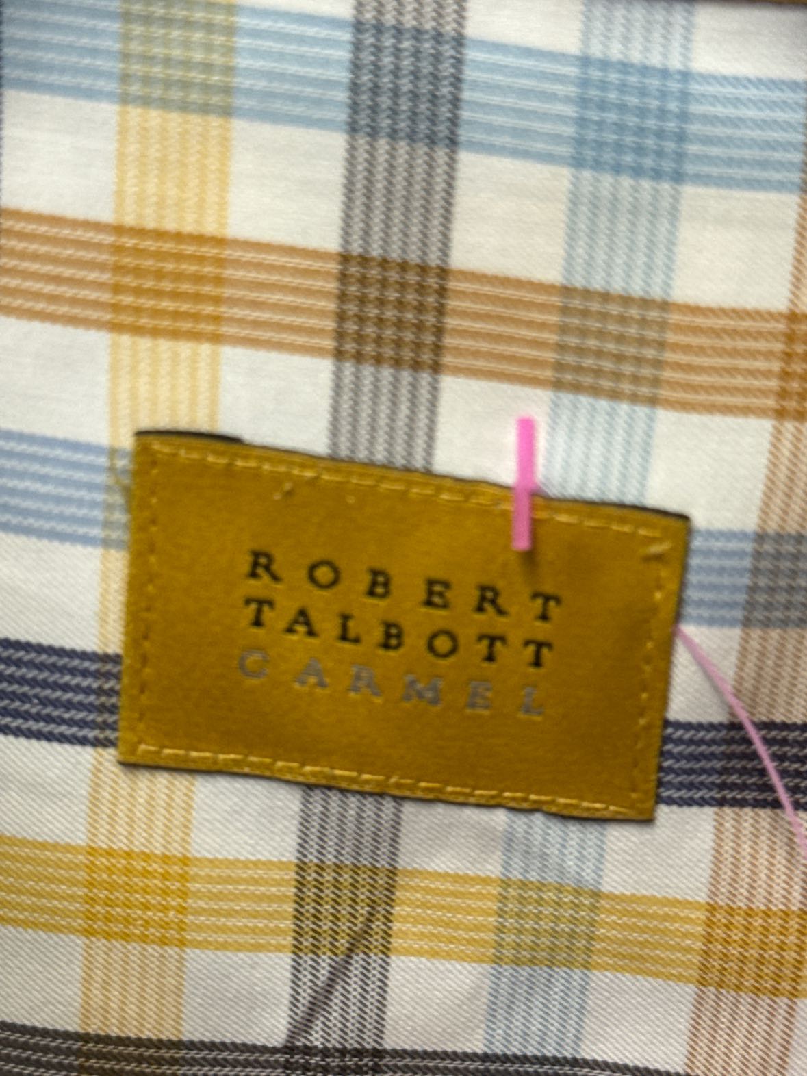 Robert Talbott Men's Size XL Yellow Shirt