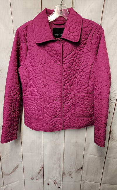 Talbots Women's Size S Pink Quilted Floral Jacket