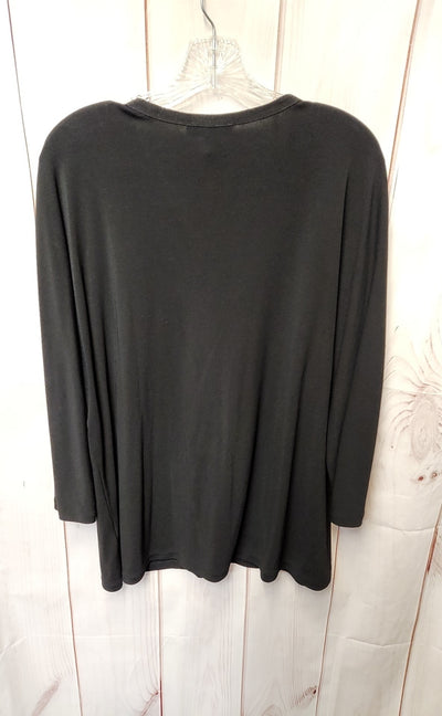 DKNY Women's Size 1X Black Cardigan