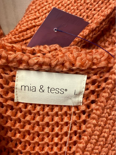 NWT Mia & Tess Women's Size L Coral Cardigan