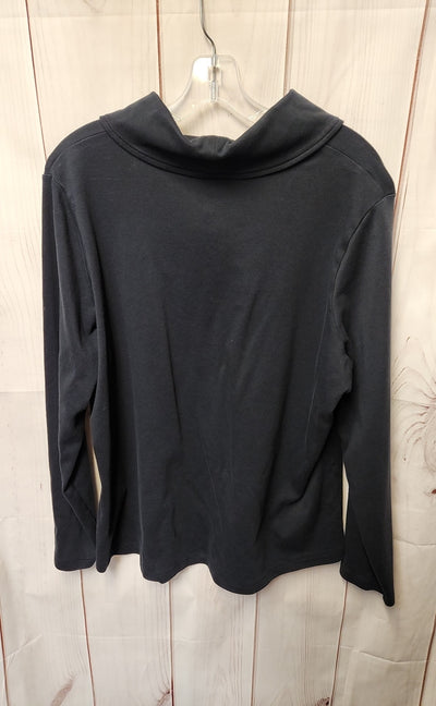 LL Bean Women's Size 1X Black Long Sleeve Top