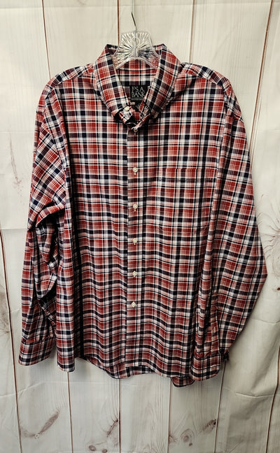 Jos A Bank Men's Size L Red & Blue Shirt