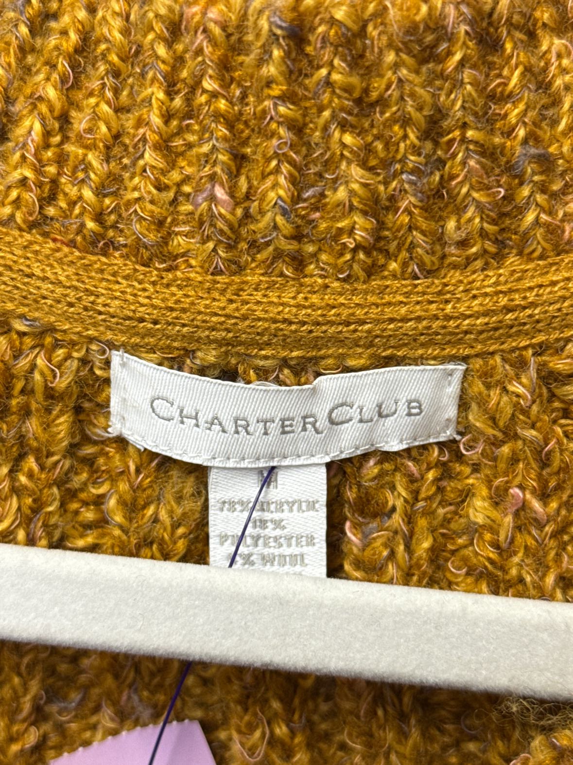 Charter Club Women's Size M Brown Cardigan