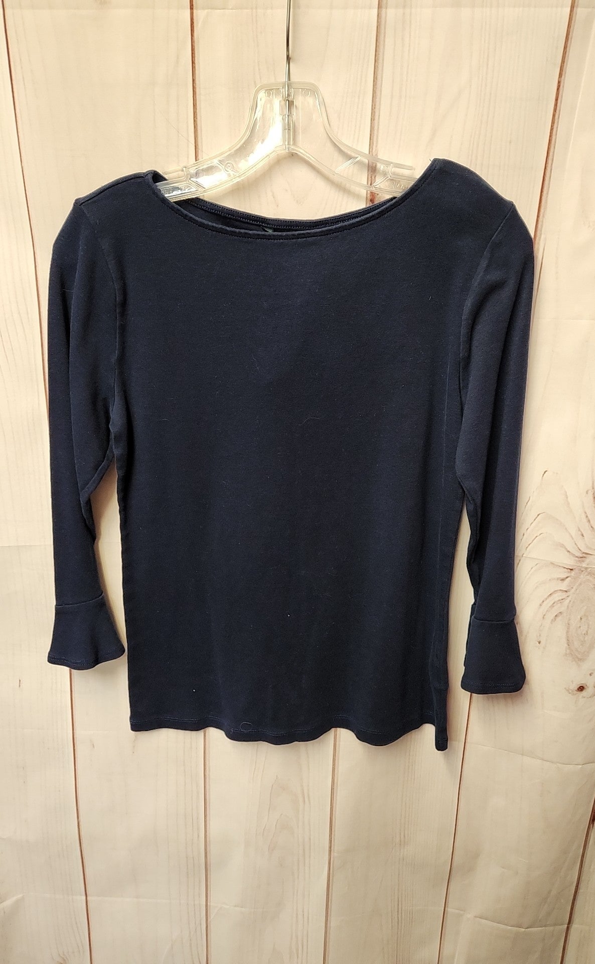 Lauren by Ralph Lauren Women's Size L Navy 3/4 Sleeve Top