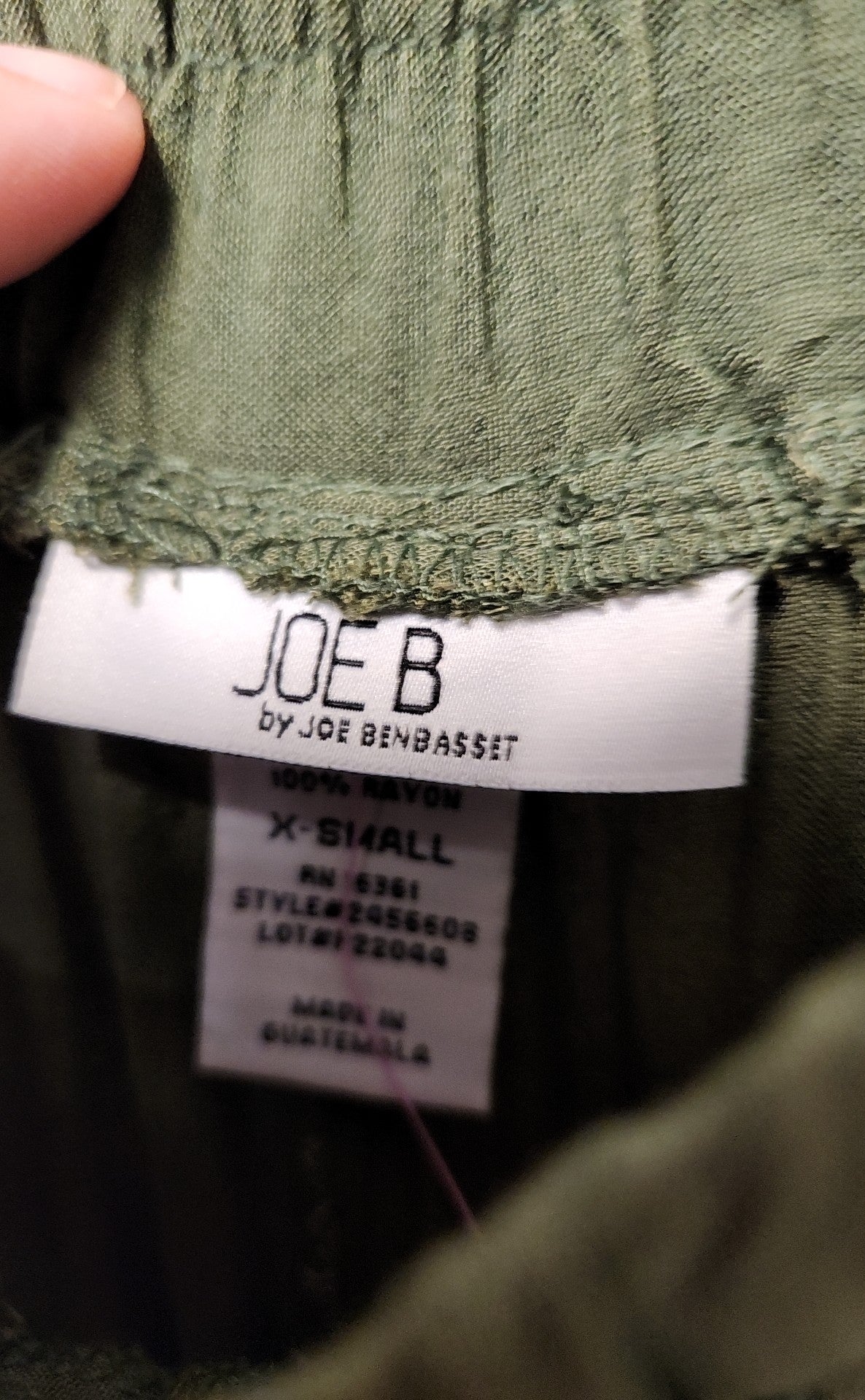 Joe B Women's Size XS Olive Green Pants