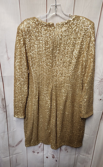 Coldwater Creek Women's Size 14 Beige Sequined Dress