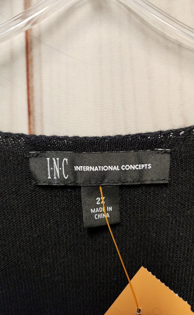 INC Women's Size 2X Black Sweater