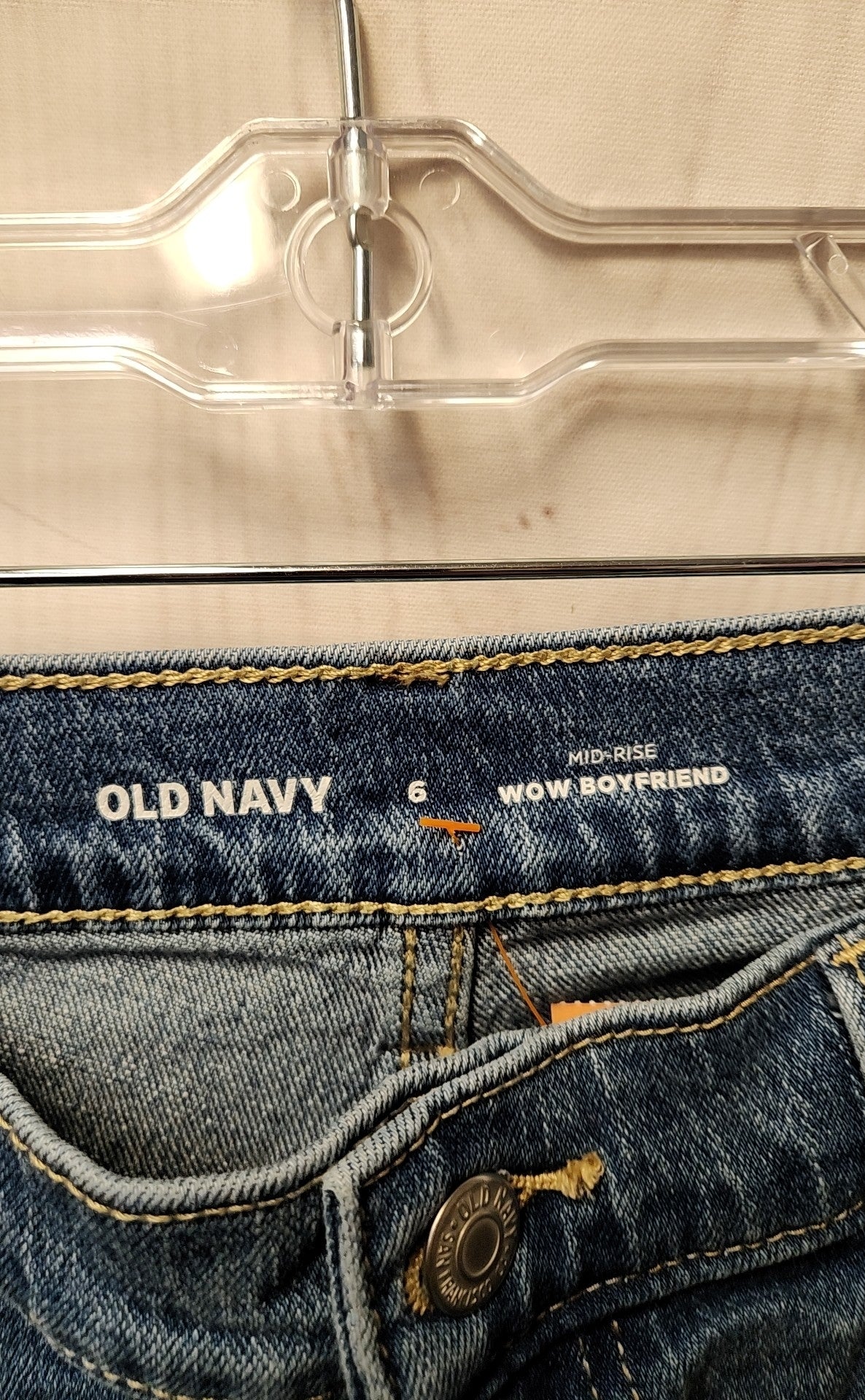 Old Navy Women's Size 28 (5-6) Blue Jeans High Rise Wow Boyfriend