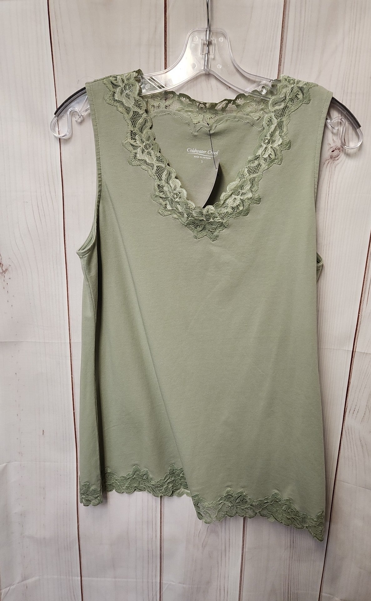 Coldwater Creek Women's Size S Green Sleeveless Top