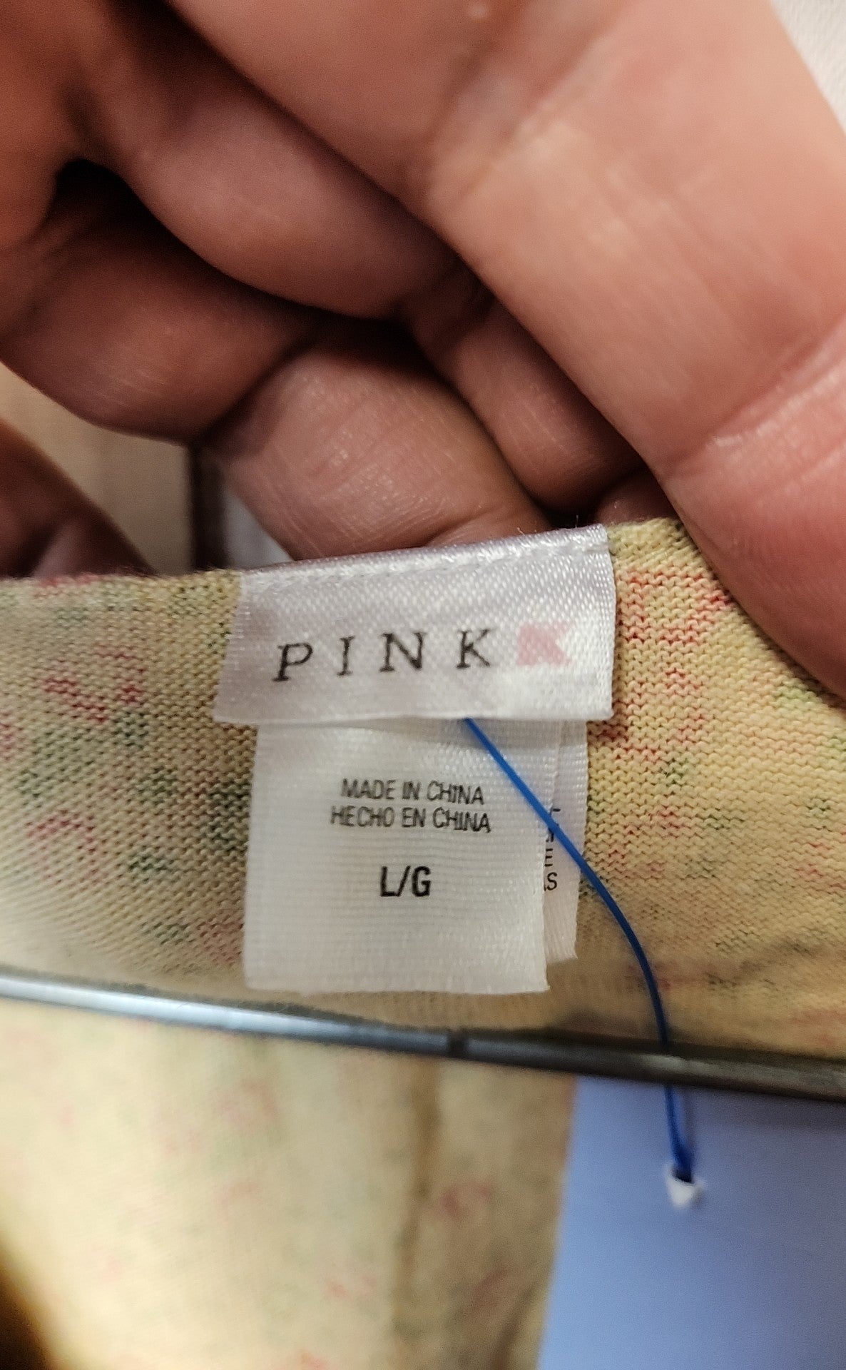 Pink Women's Size L Yellow Floral Pajamas