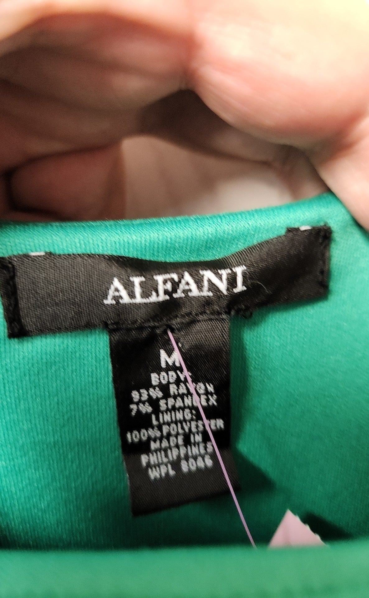Alfani Women's Size M Green Dress