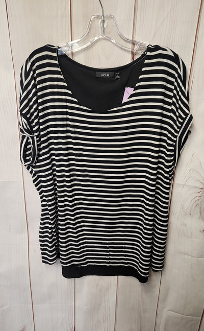 Apt 9 Women's Size XL Black Short Sleeve Top