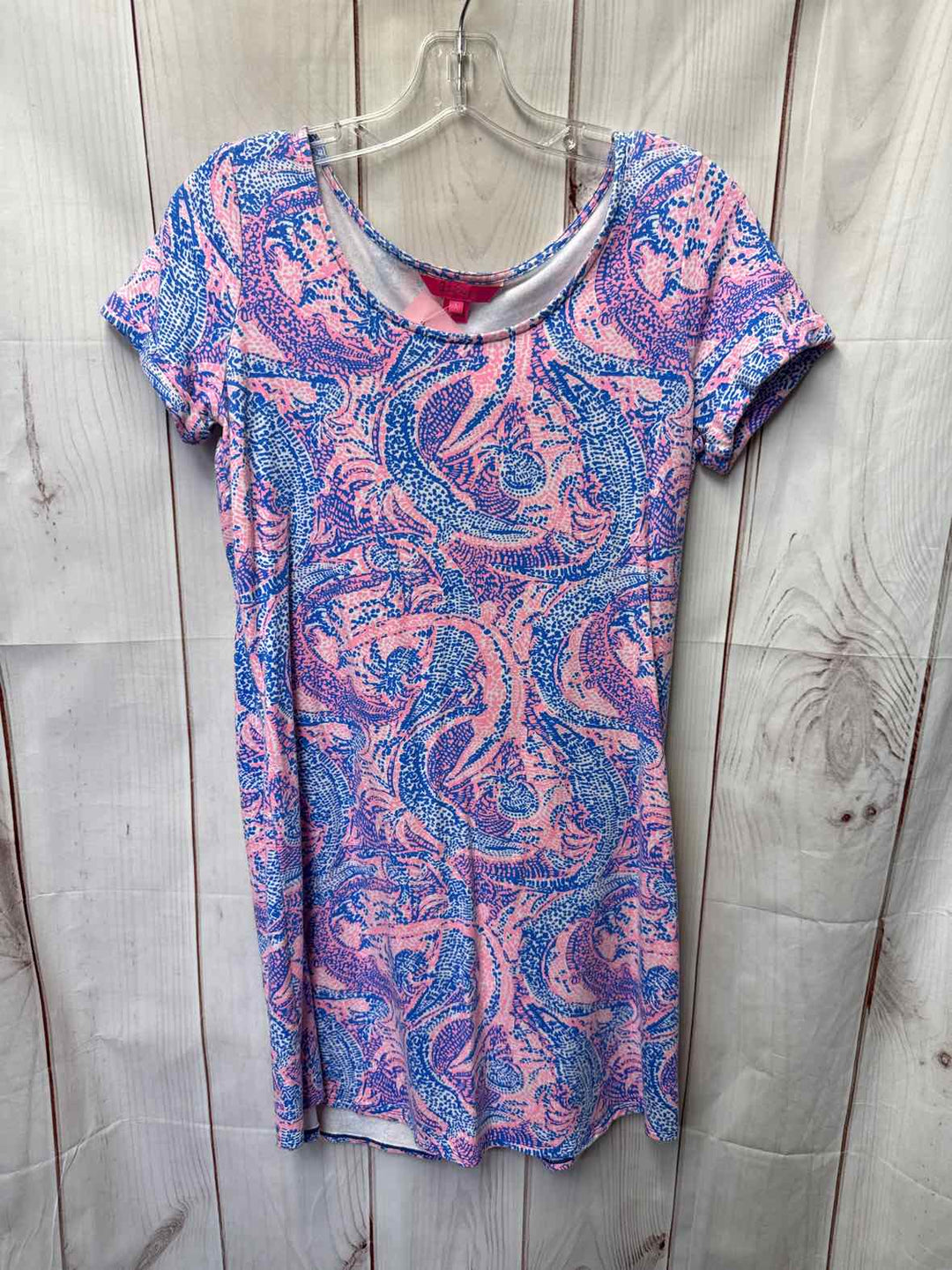 lilly pulitzer pink and blue dress UPF 50+ Tammy Women's Coastal Maybe : SM perfect for Spring onward Choose Option:38x30 button detail Sexy Square Neck Backless