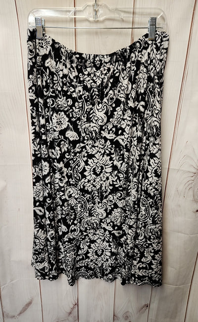 JM Collection Women's Size L Black & White Skirt