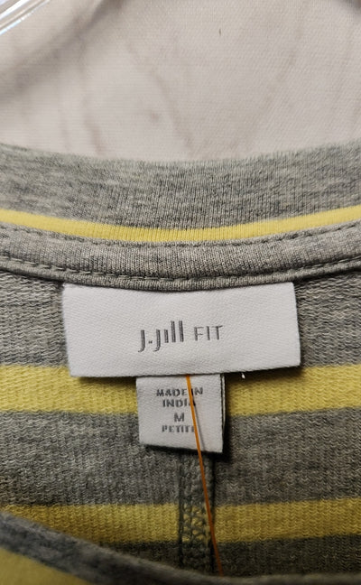 J Jill Women's Size M Petite Gray Long Sleeve Top