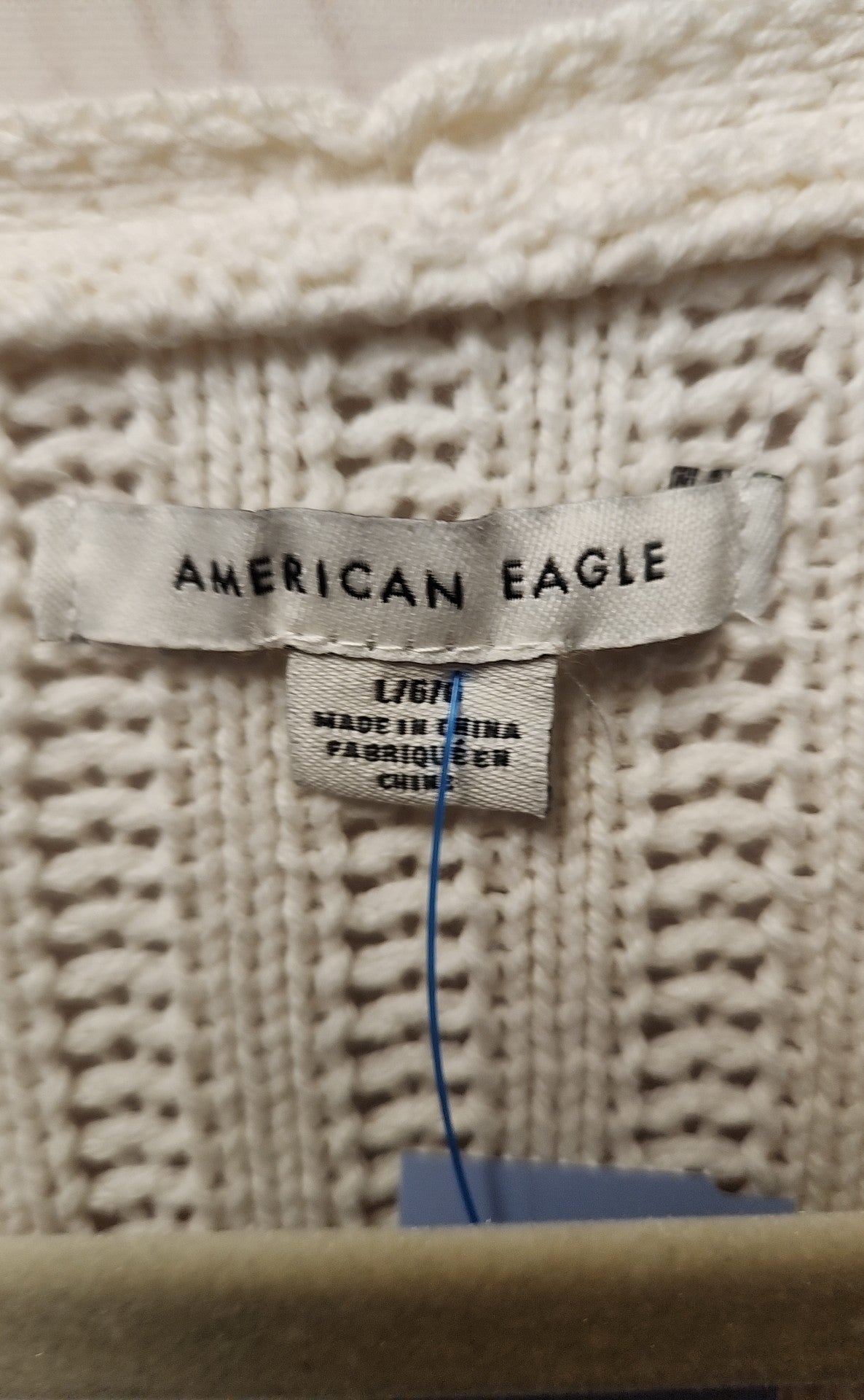 American Eagle Women's Size L White Cardigan