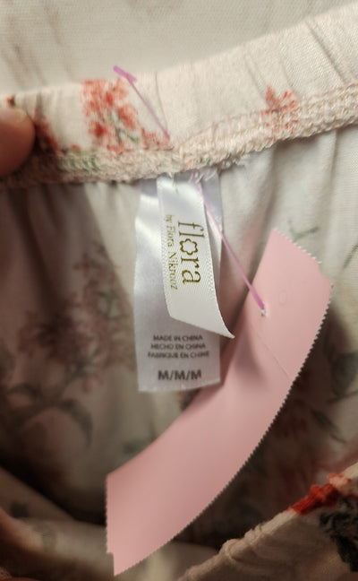 Flora Women's Size M Pink Floral PJ Bottoms