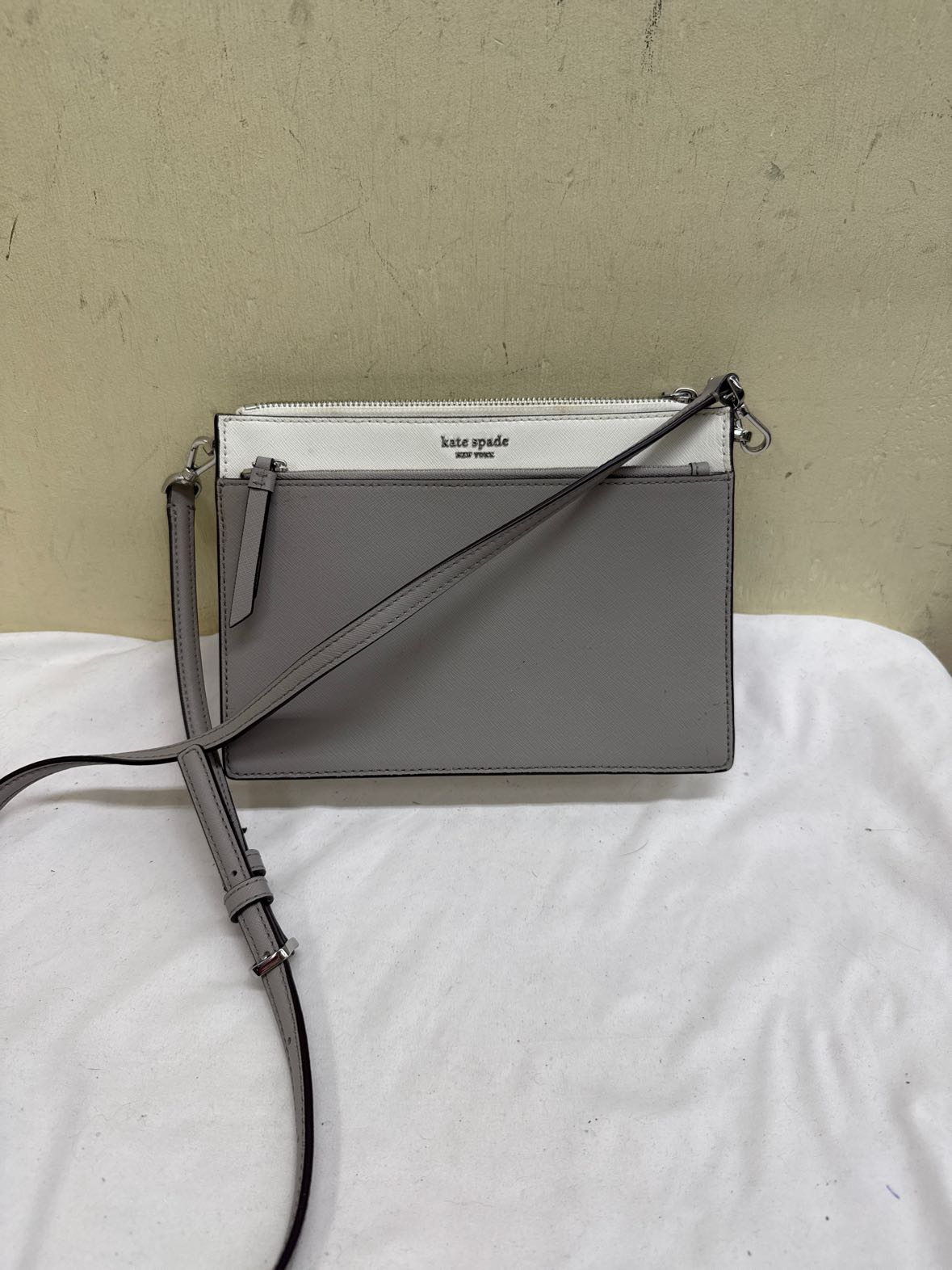 Kate Spade Gray Leather Purse Bag