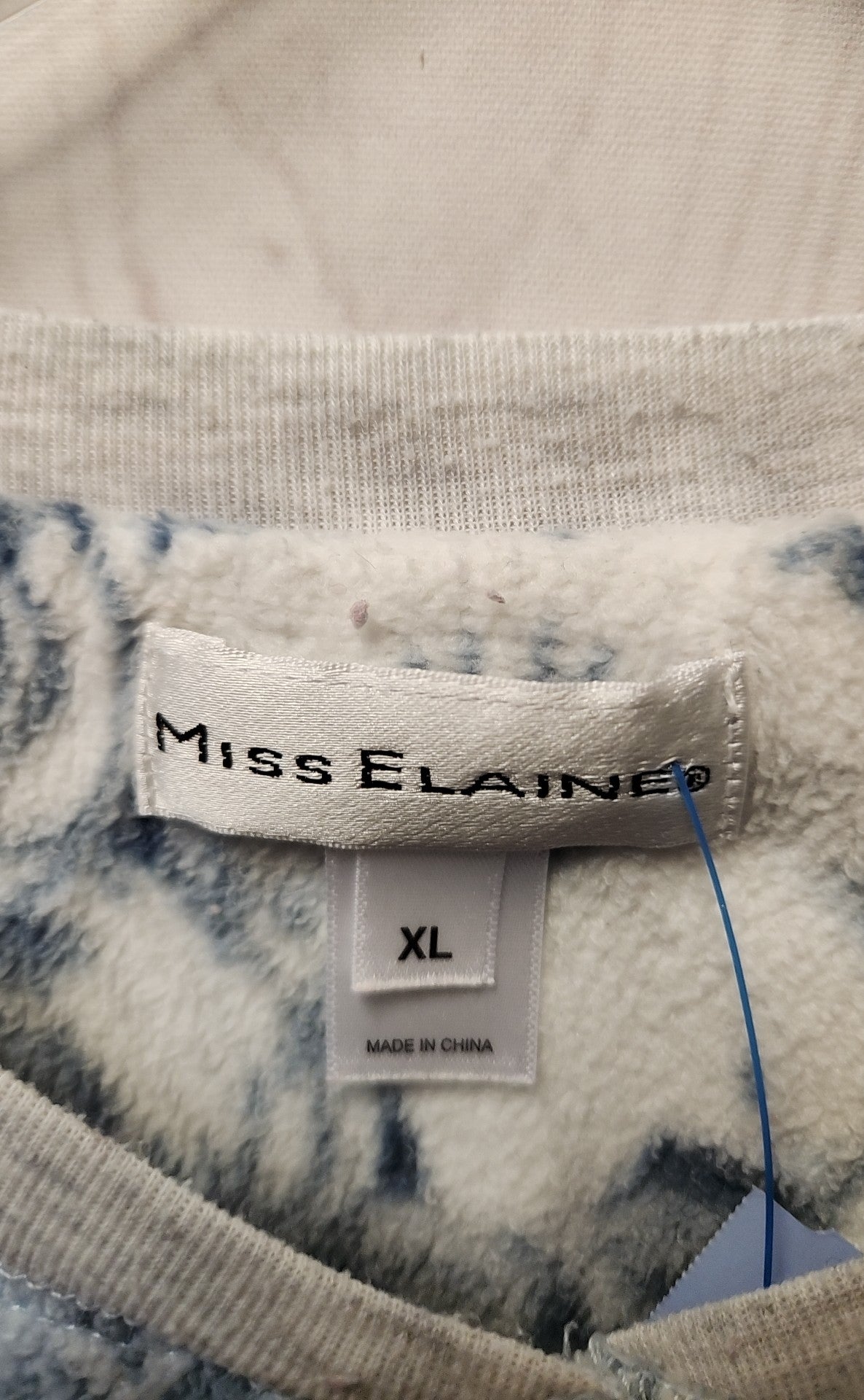 Miss Elaine Women's Size XL Light Blue Floral Nightgown