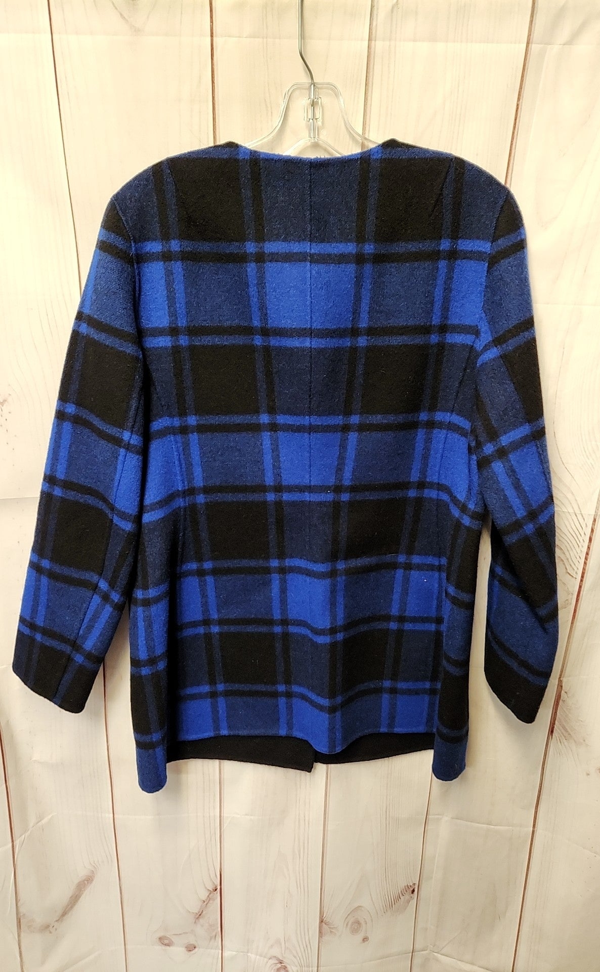 Talbots Women's Size M Petite Black & Blue Reversible Jacket