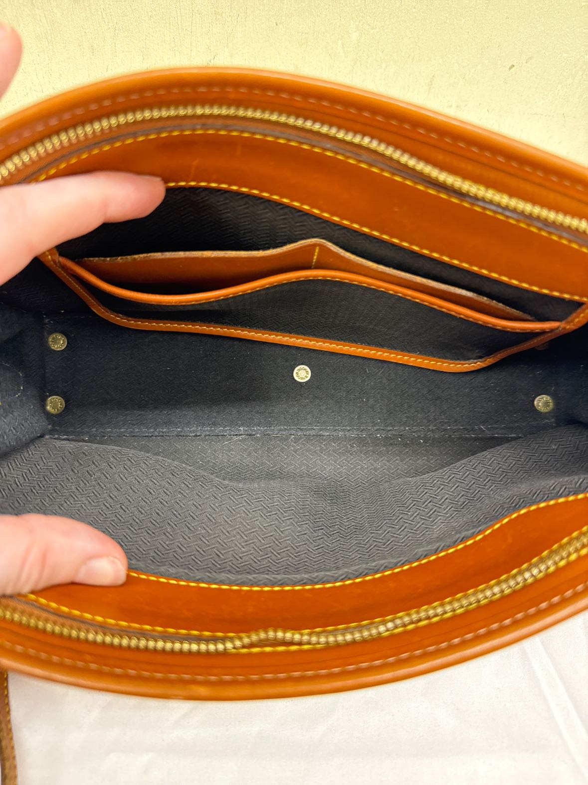 Dooney & Bourke Taupe Leather Purse Bag