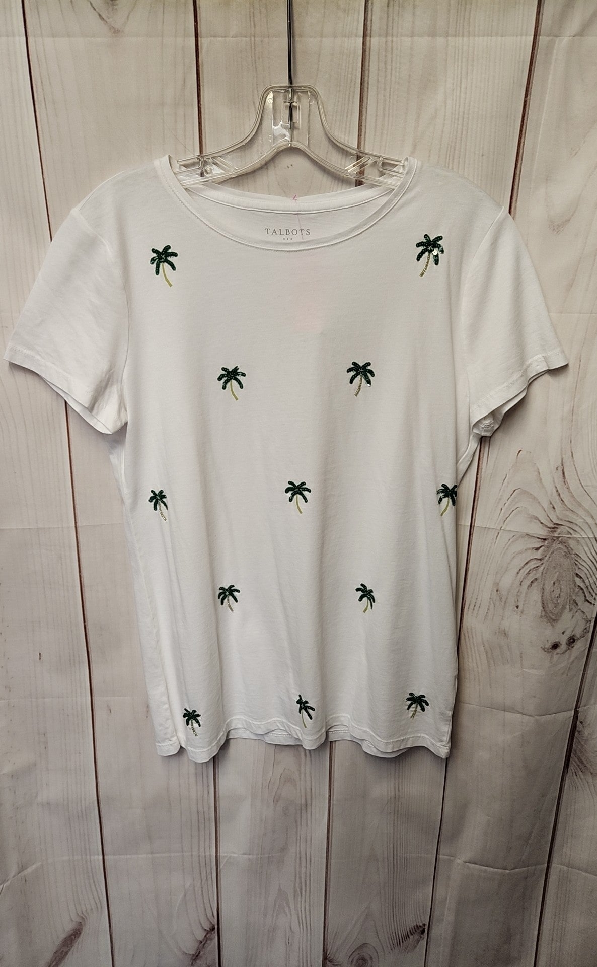 Talbots Women's Size M White Short Sleeve Top